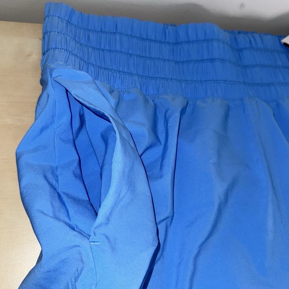 Nike Women Dri-FIT One High-Rise 3in Brief-Lined Training Shorts Blue DX6642-412 - Picture 4 of 8